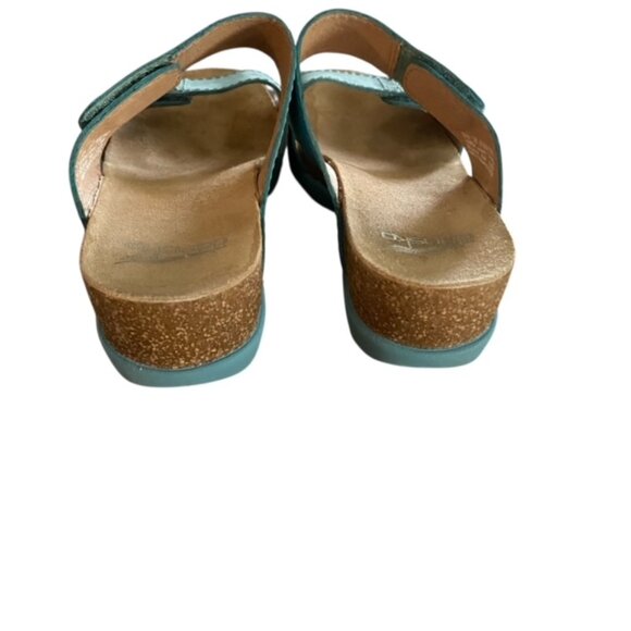 Dansko Maddy Lagoon Milled Cork Wedge Sandal 38 - Picture 4 of 6